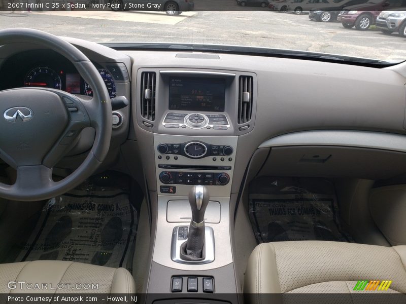 Ivory Pearl / Stone Gray 2007 Infiniti G 35 x Sedan