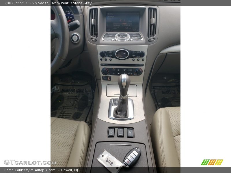 Ivory Pearl / Stone Gray 2007 Infiniti G 35 x Sedan