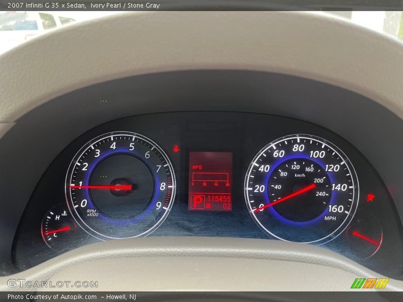 Ivory Pearl / Stone Gray 2007 Infiniti G 35 x Sedan