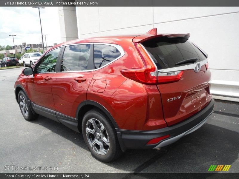 Molten Lava Pearl / Ivory 2018 Honda CR-V EX AWD