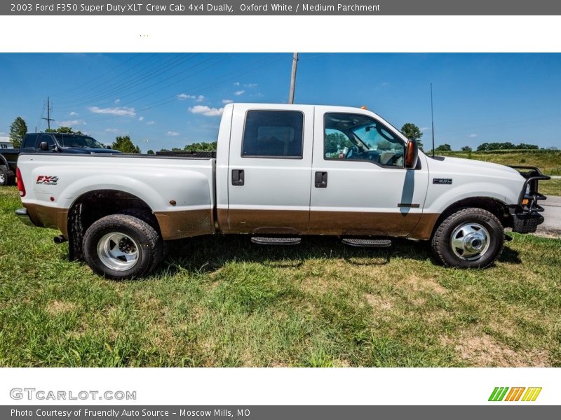 Oxford White / Medium Parchment 2003 Ford F350 Super Duty XLT Crew Cab 4x4 Dually
