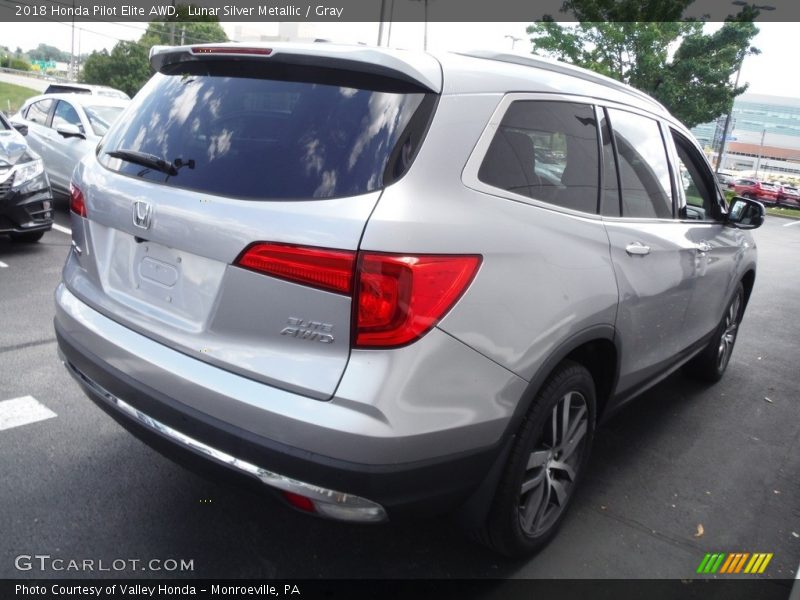 Lunar Silver Metallic / Gray 2018 Honda Pilot Elite AWD