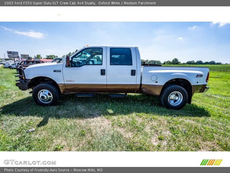 Oxford White / Medium Parchment 2003 Ford F350 Super Duty XLT Crew Cab 4x4 Dually