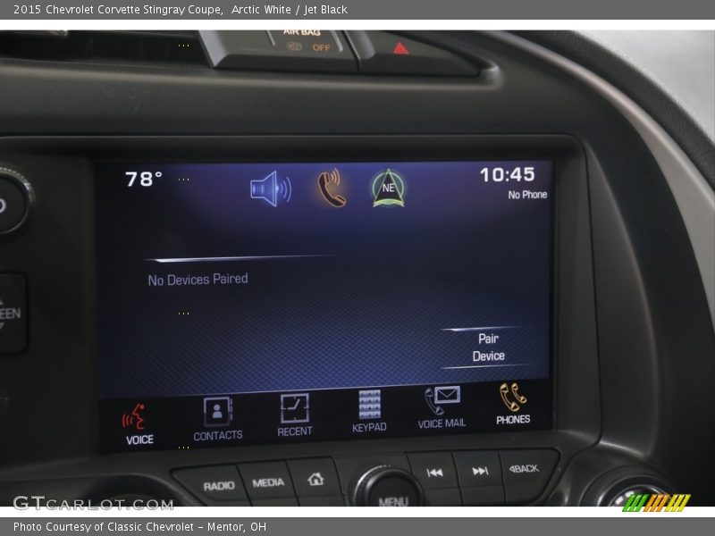 Arctic White / Jet Black 2015 Chevrolet Corvette Stingray Coupe