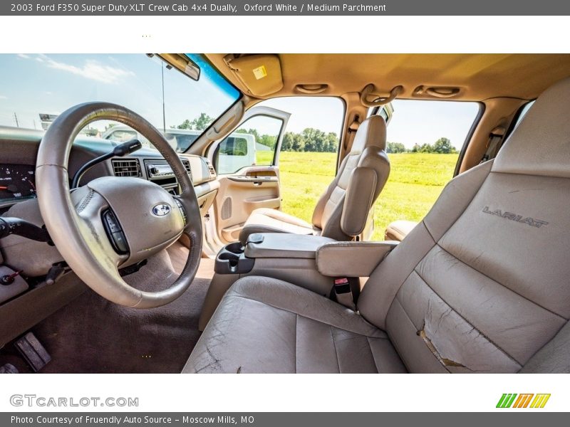 Oxford White / Medium Parchment 2003 Ford F350 Super Duty XLT Crew Cab 4x4 Dually