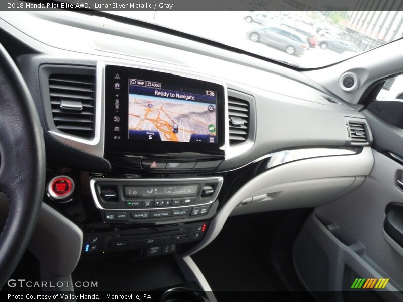 Lunar Silver Metallic / Gray 2018 Honda Pilot Elite AWD