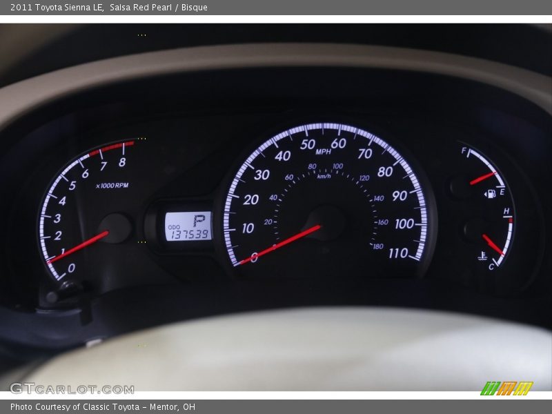 Salsa Red Pearl / Bisque 2011 Toyota Sienna LE