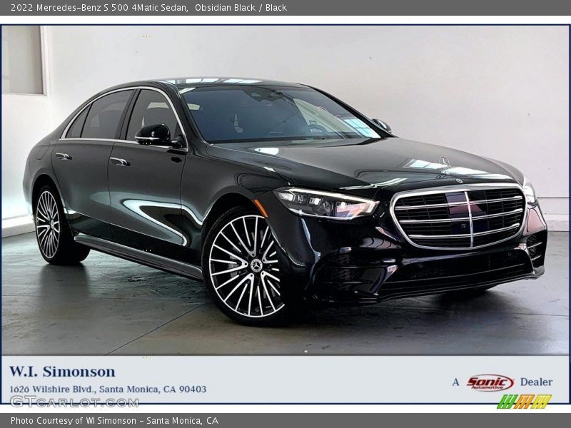 Obsidian Black / Black 2022 Mercedes-Benz S 500 4Matic Sedan