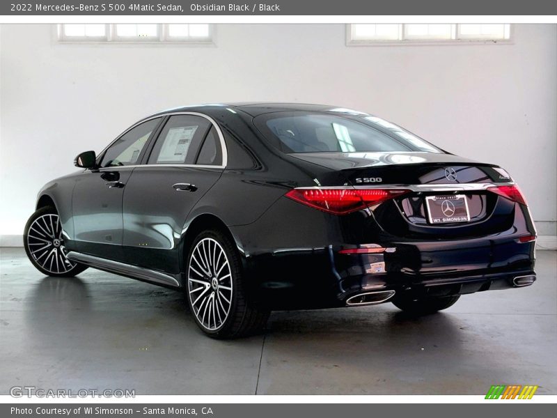 Obsidian Black / Black 2022 Mercedes-Benz S 500 4Matic Sedan