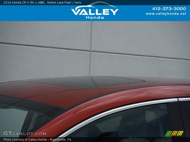 Molten Lava Pearl / Ivory 2019 Honda CR-V EX-L AWD