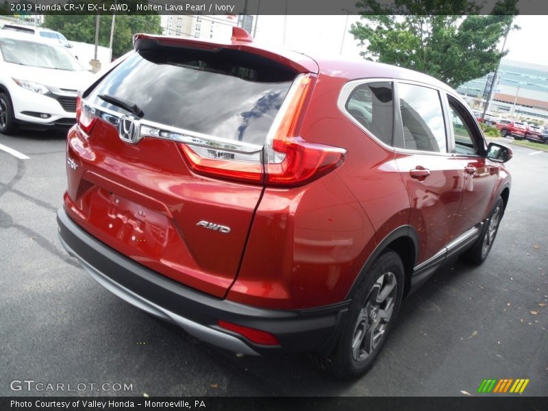 Molten Lava Pearl / Ivory 2019 Honda CR-V EX-L AWD