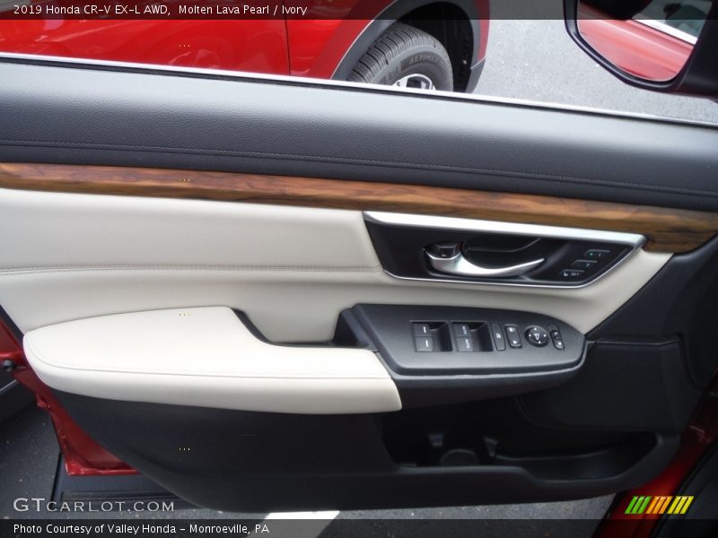 Molten Lava Pearl / Ivory 2019 Honda CR-V EX-L AWD