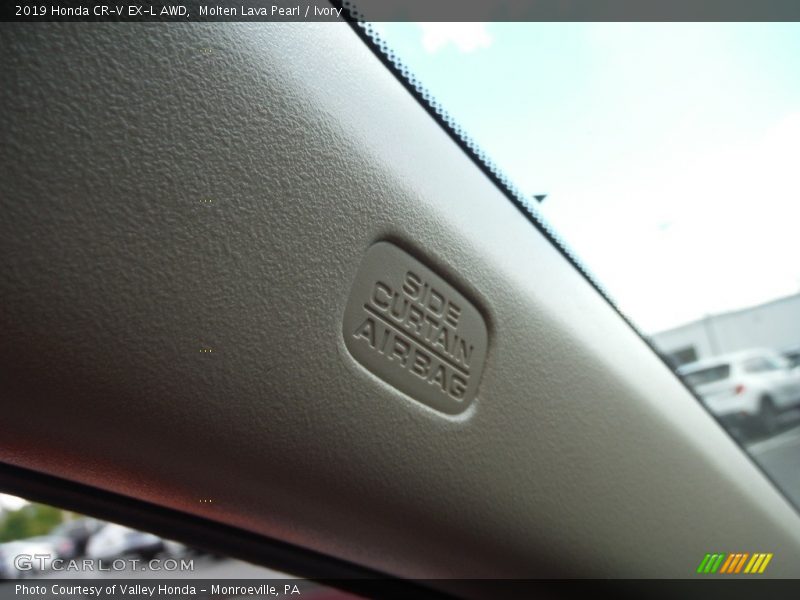 Molten Lava Pearl / Ivory 2019 Honda CR-V EX-L AWD