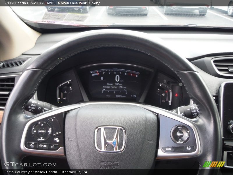 Molten Lava Pearl / Ivory 2019 Honda CR-V EX-L AWD