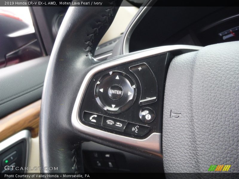 Molten Lava Pearl / Ivory 2019 Honda CR-V EX-L AWD
