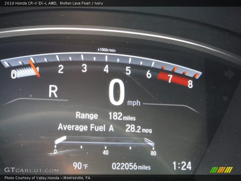 Molten Lava Pearl / Ivory 2019 Honda CR-V EX-L AWD