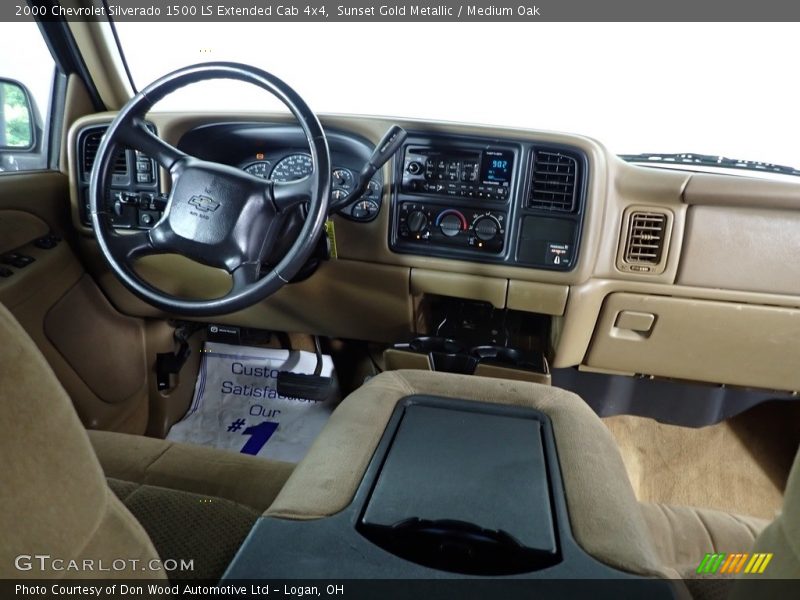 Sunset Gold Metallic / Medium Oak 2000 Chevrolet Silverado 1500 LS Extended Cab 4x4