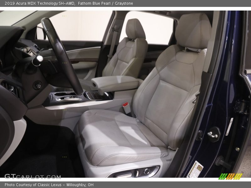 Fathom Blue Pearl / Graystone 2019 Acura MDX Technology SH-AWD