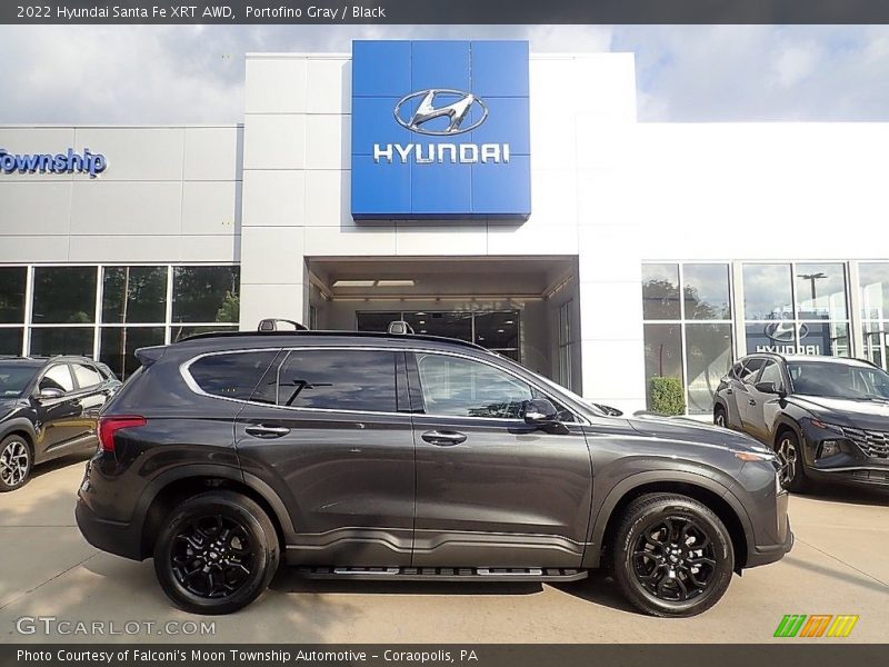 Portofino Gray / Black 2022 Hyundai Santa Fe XRT AWD
