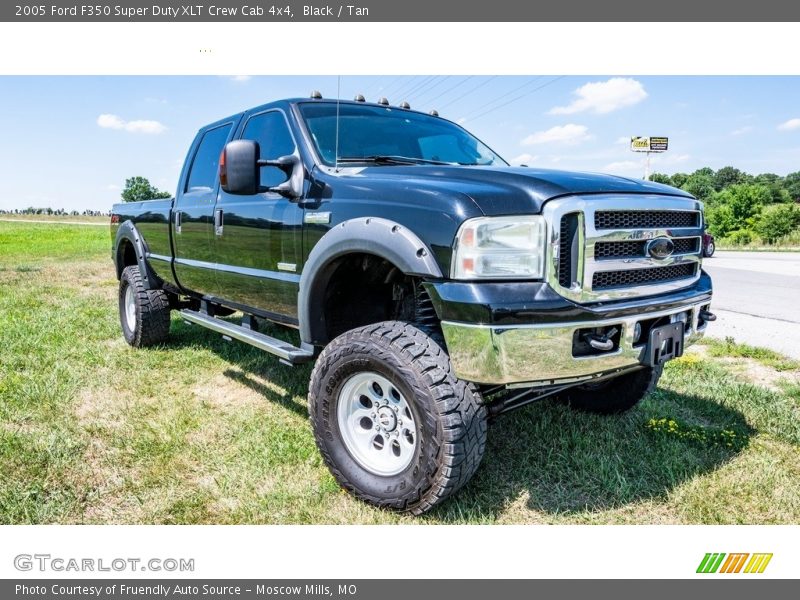 Black / Tan 2005 Ford F350 Super Duty XLT Crew Cab 4x4