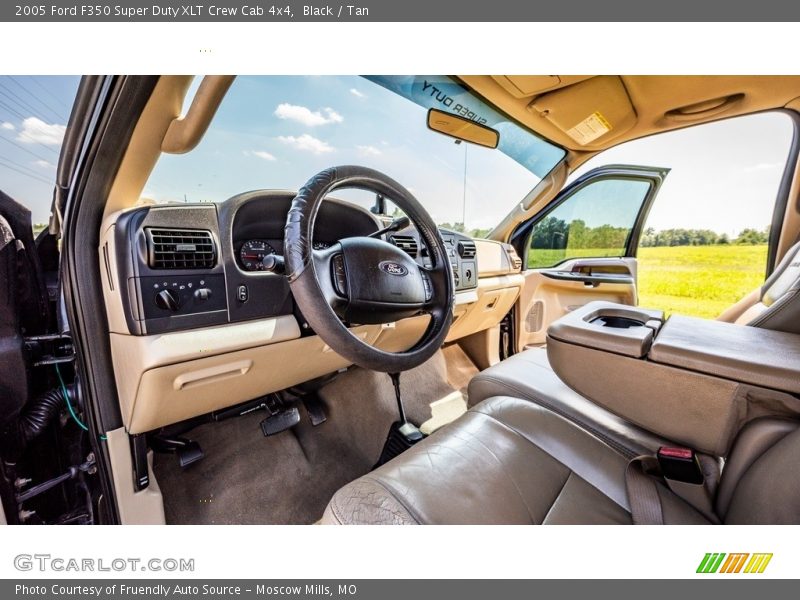 Black / Tan 2005 Ford F350 Super Duty XLT Crew Cab 4x4