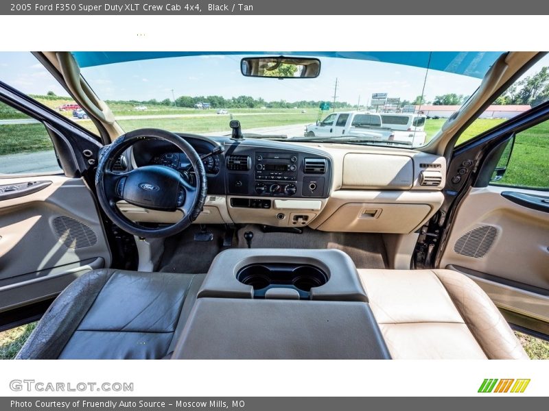 Black / Tan 2005 Ford F350 Super Duty XLT Crew Cab 4x4
