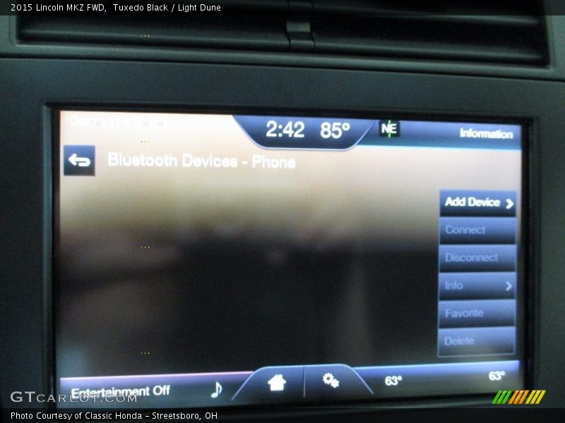Controls of 2015 MKZ FWD