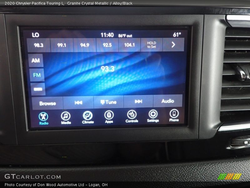 Granite Crystal Metallic / Alloy/Black 2020 Chrysler Pacifica Touring L