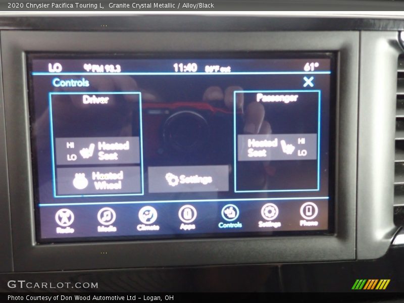 Granite Crystal Metallic / Alloy/Black 2020 Chrysler Pacifica Touring L