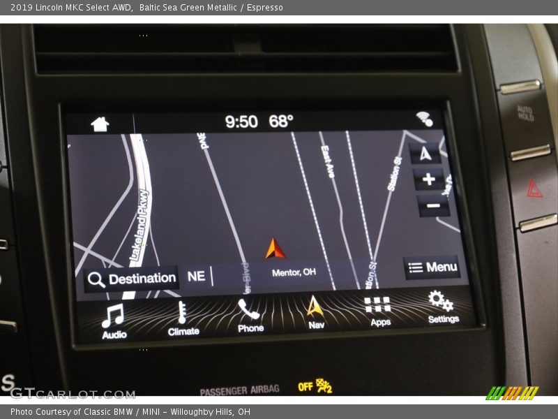 Navigation of 2019 MKC Select AWD