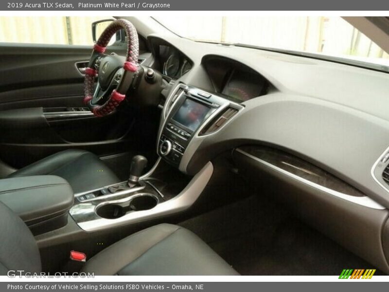 Platinum White Pearl / Graystone 2019 Acura TLX Sedan
