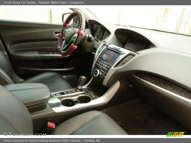 Platinum White Pearl / Graystone 2019 Acura TLX Sedan