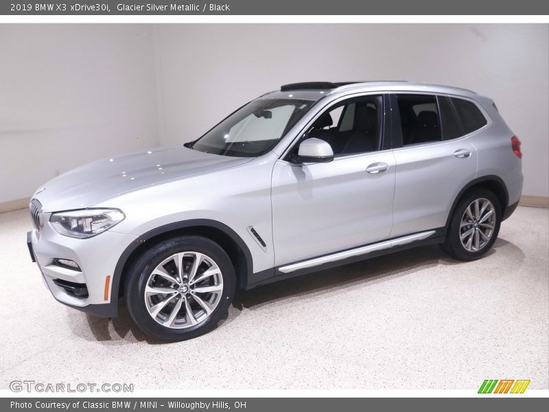 Glacier Silver Metallic / Black 2019 BMW X3 xDrive30i