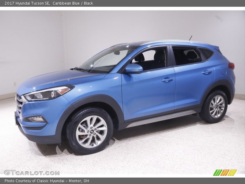 Caribbean Blue / Black 2017 Hyundai Tucson SE