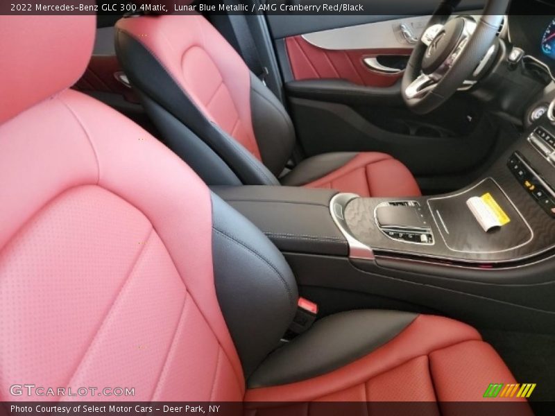Lunar Blue Metallic / AMG Cranberry Red/Black 2022 Mercedes-Benz GLC 300 4Matic
