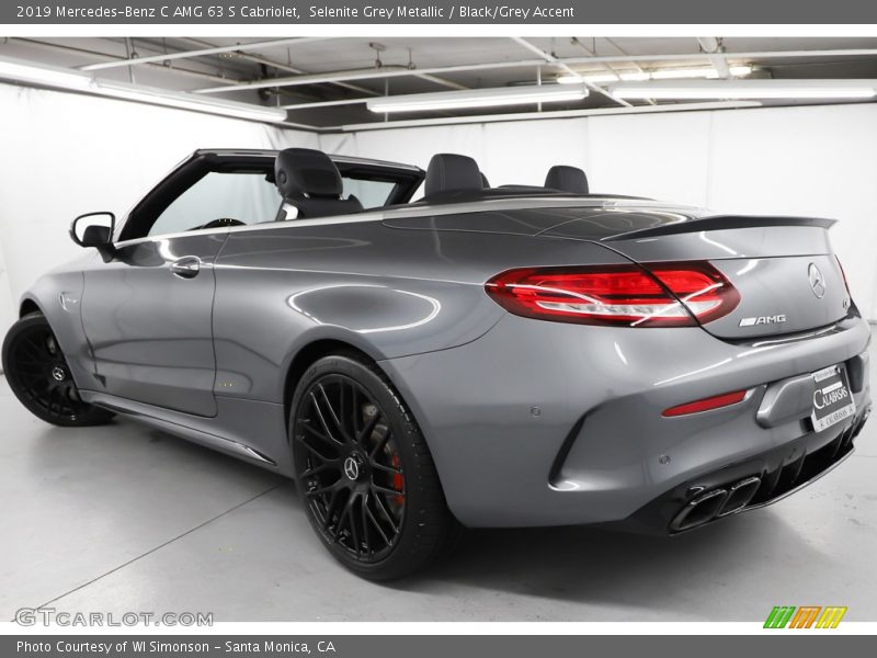 Selenite Grey Metallic / Black/Grey Accent 2019 Mercedes-Benz C AMG 63 S Cabriolet