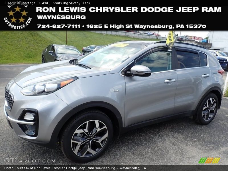 Sparkling Silver / Black 2022 Kia Sportage EX AWD