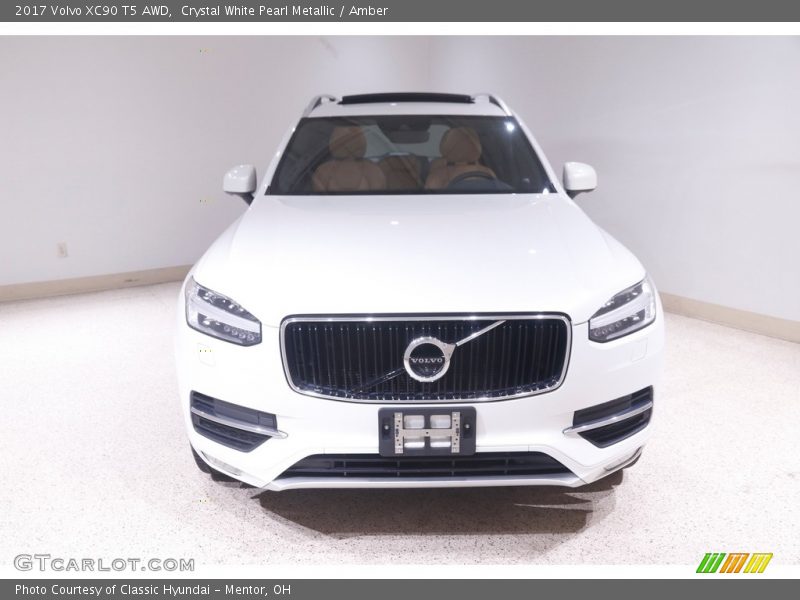Crystal White Pearl Metallic / Amber 2017 Volvo XC90 T5 AWD