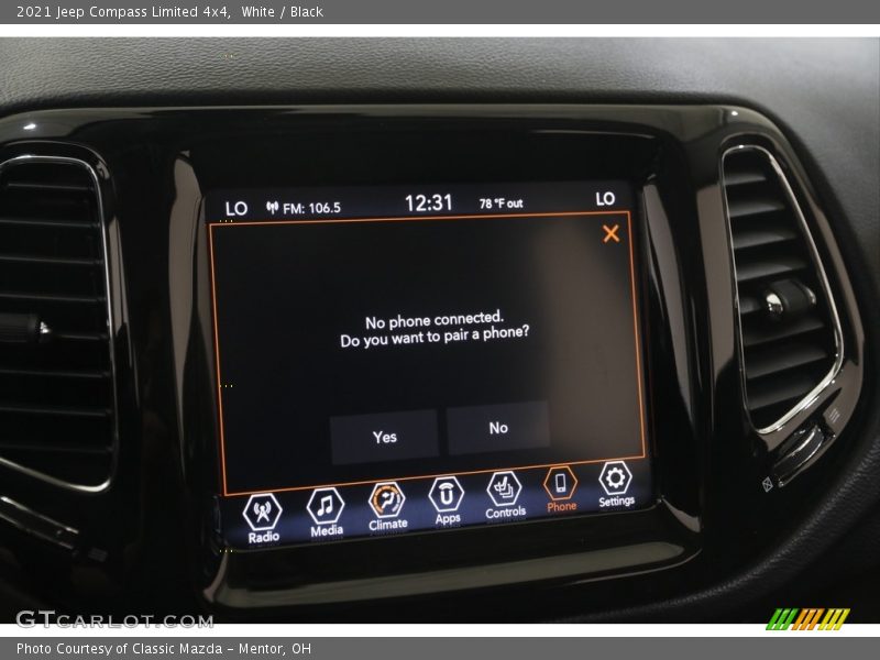 White / Black 2021 Jeep Compass Limited 4x4