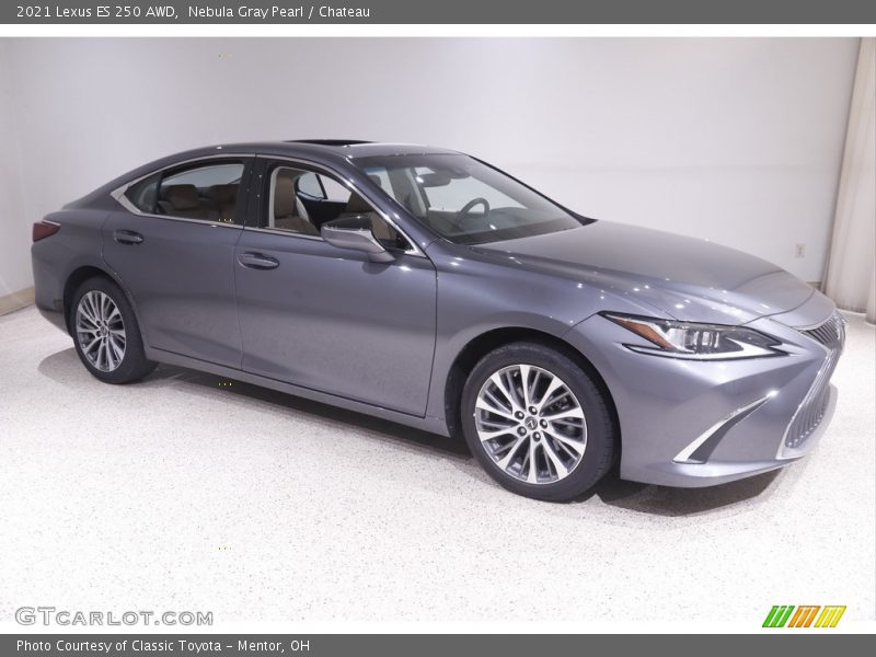 Nebula Gray Pearl / Chateau 2021 Lexus ES 250 AWD