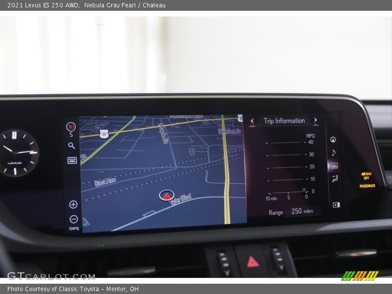 Nebula Gray Pearl / Chateau 2021 Lexus ES 250 AWD