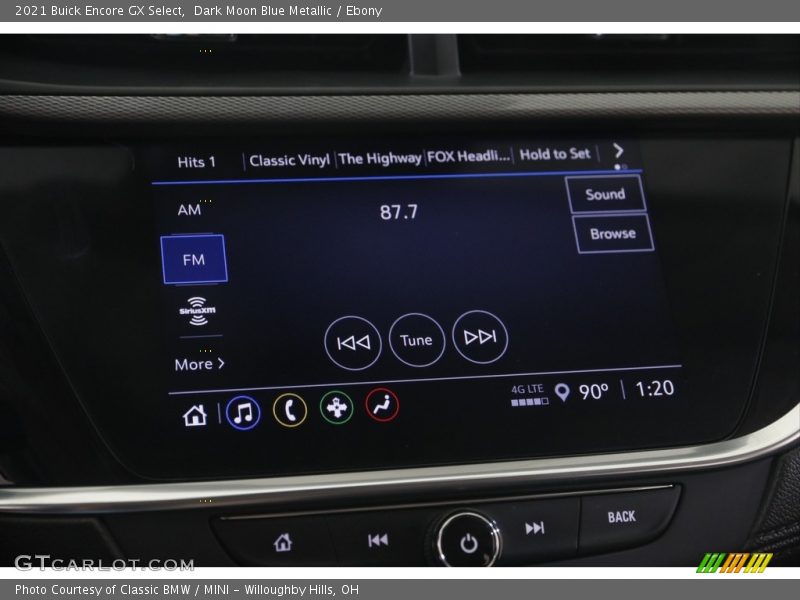 Dark Moon Blue Metallic / Ebony 2021 Buick Encore GX Select