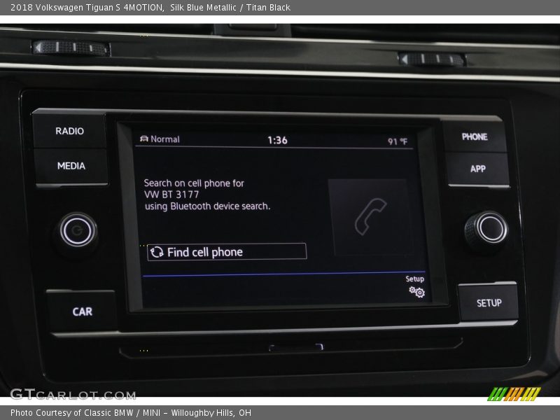 Silk Blue Metallic / Titan Black 2018 Volkswagen Tiguan S 4MOTION