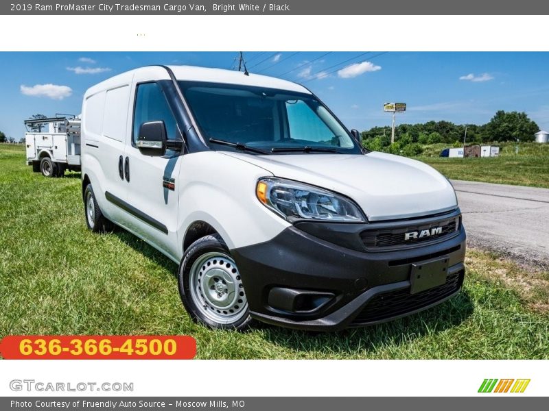 Bright White / Black 2019 Ram ProMaster City Tradesman Cargo Van