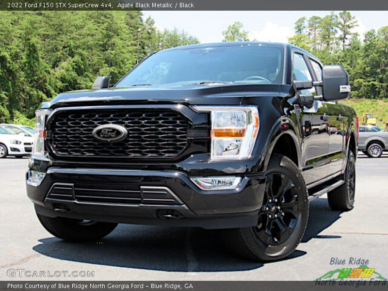 Agate Black Metallic / Black 2022 Ford F150 STX SuperCrew 4x4
