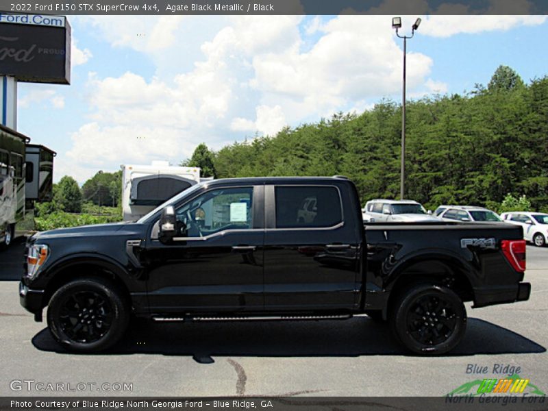 Agate Black Metallic / Black 2022 Ford F150 STX SuperCrew 4x4