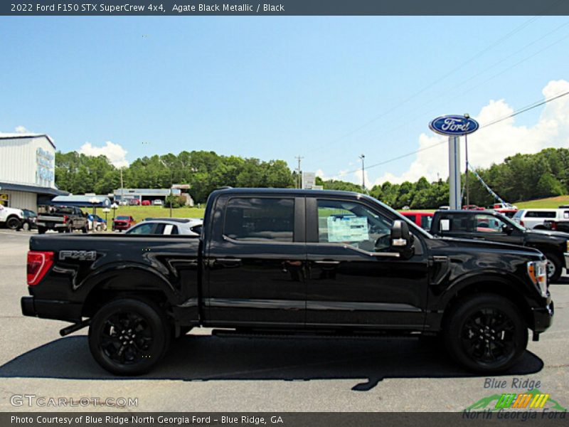 Agate Black Metallic / Black 2022 Ford F150 STX SuperCrew 4x4