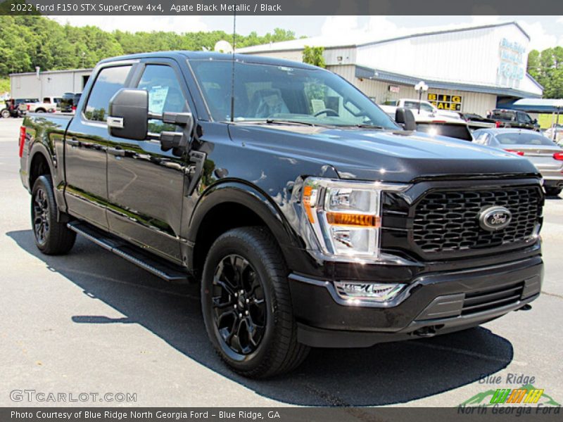 Agate Black Metallic / Black 2022 Ford F150 STX SuperCrew 4x4