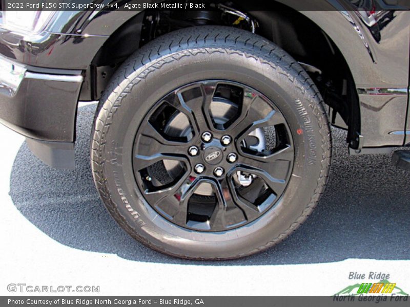 Agate Black Metallic / Black 2022 Ford F150 STX SuperCrew 4x4