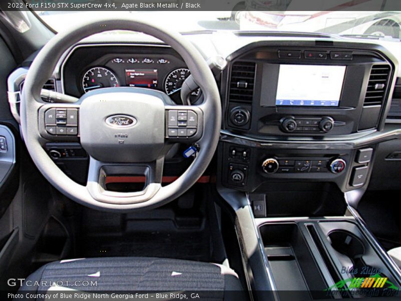 Agate Black Metallic / Black 2022 Ford F150 STX SuperCrew 4x4